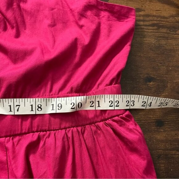 Torrid Mini Poplin Tie-Front Skater Dress in Cherries Jubilee pink size 4X - Picture 11 of 13